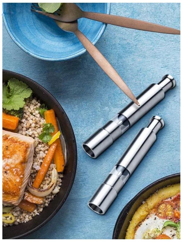 Мельница для специй Доляна «Элит», 15×3 см, металлический механизм, цвет серебряный