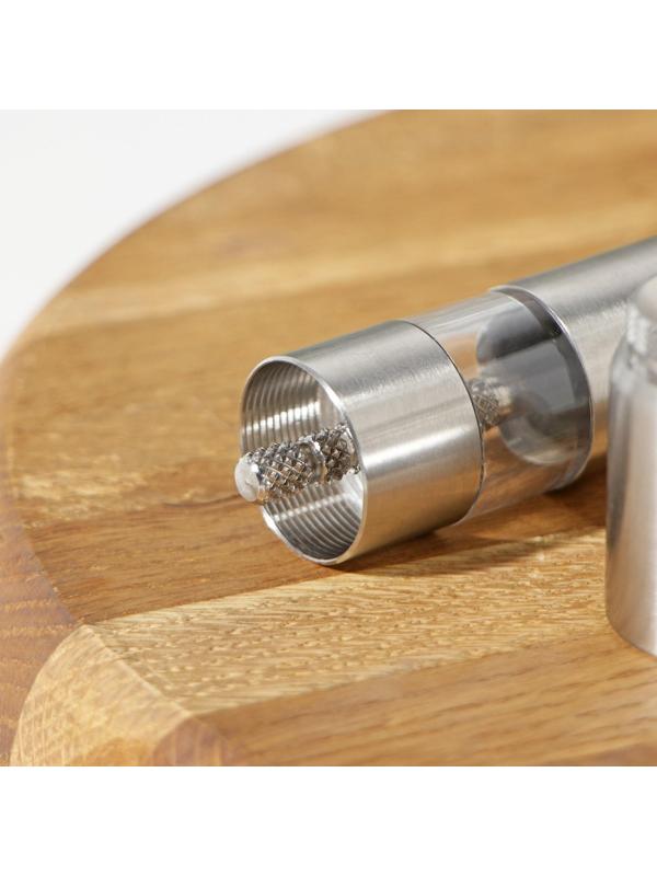 Мельница для специй Доляна «Элит», 15×3 см, металлический механизм, цвет серебряный