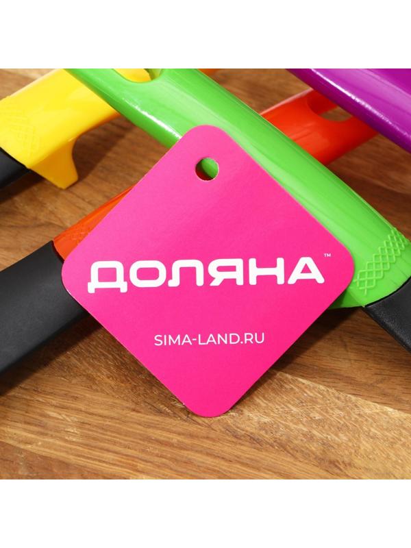 Набор кухонных принадлежностей Доляна «Монпансье», 6 предметов, на подставке, цвет МИКС