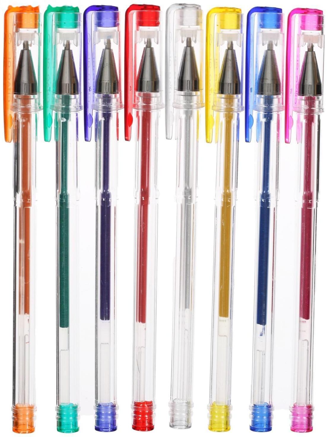 Набор гелевых ручек, 8 цветов, в пластиковой коробке