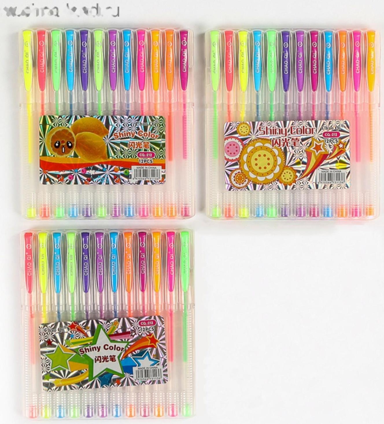 Набор гелевых ручек, 12 цветов, в пластиковой коробке