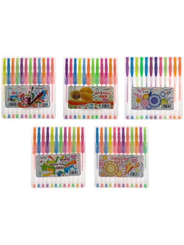 Набор гелевых ручек, 12 цветов, в пластиковой коробке