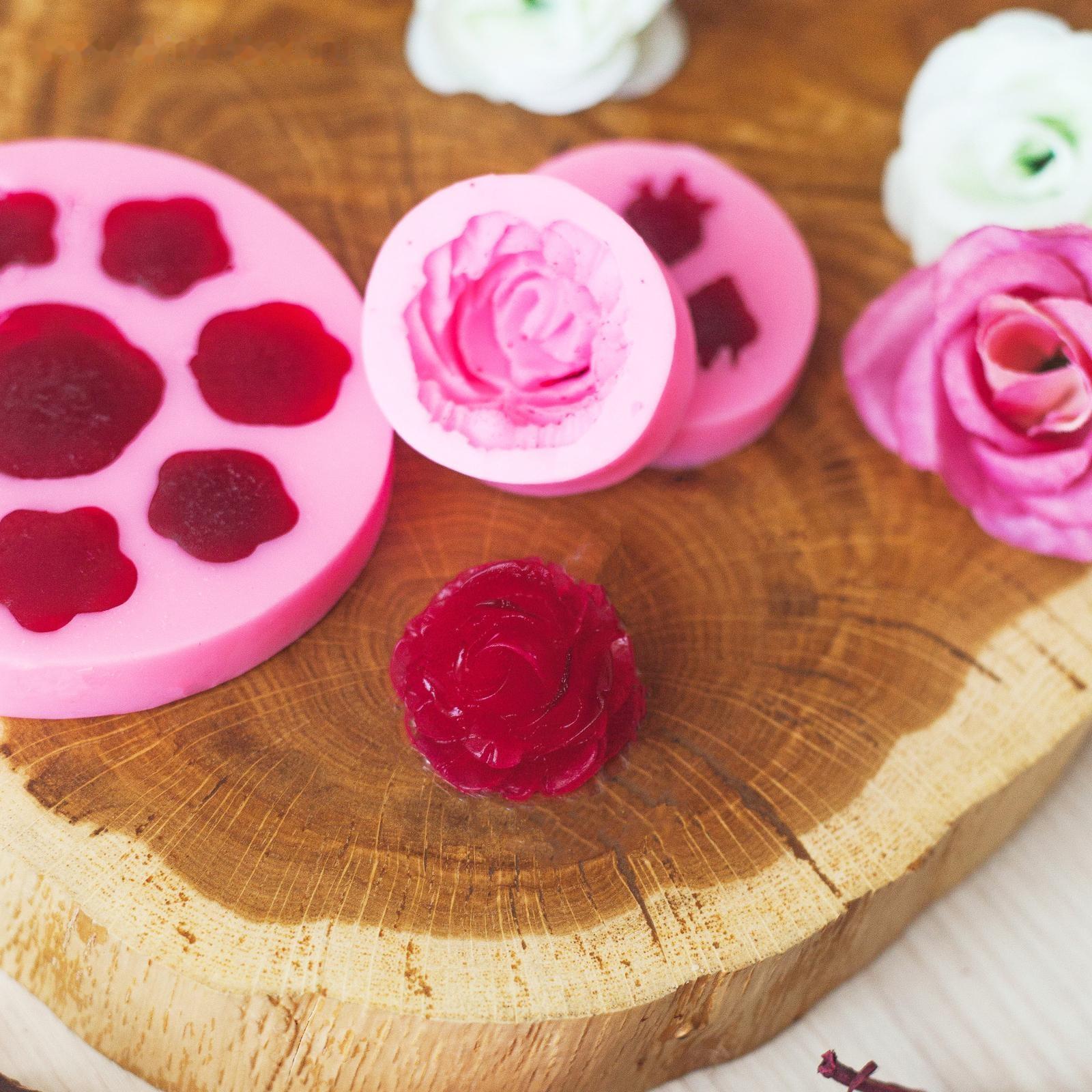 Молд «Роза», 4,5×2 см, цвет МИКС