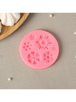 Молд Доляна «Цветы», d=8 см, цвет МИКС