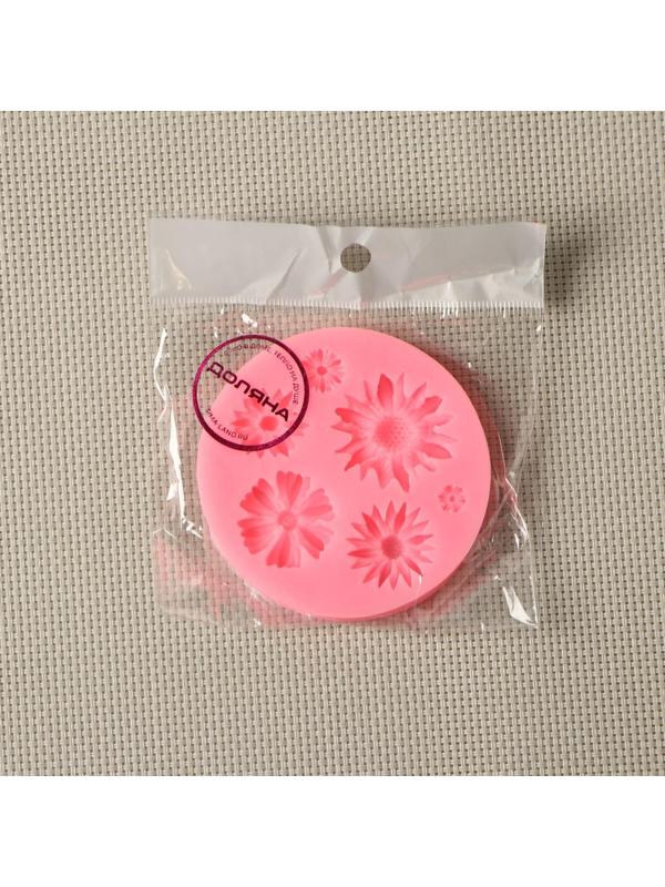 Молд Доляна «Цветы», d=8 см, цвет МИКС