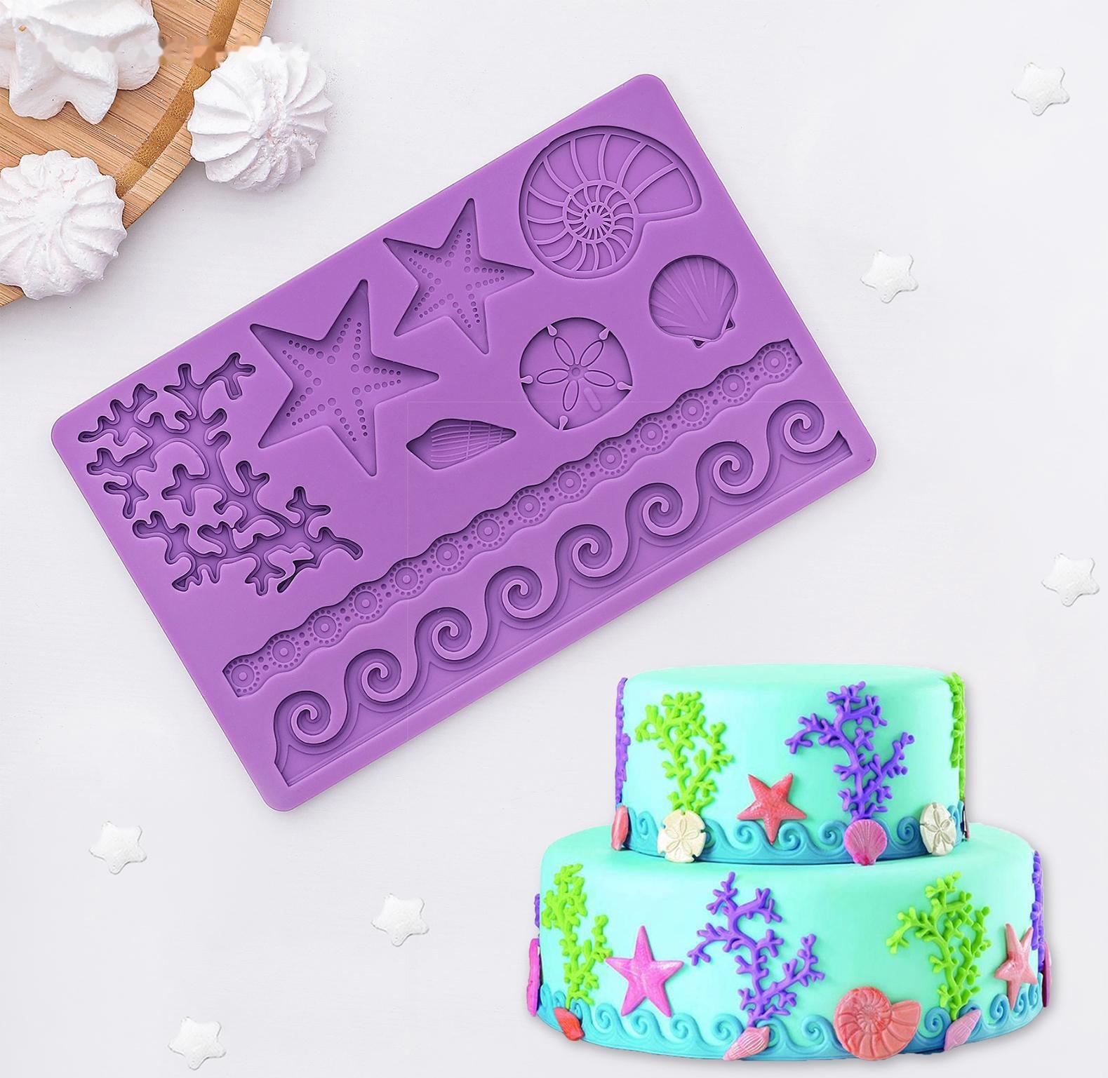 Молд «Морской узор», 19×12 см, цвет МИКС