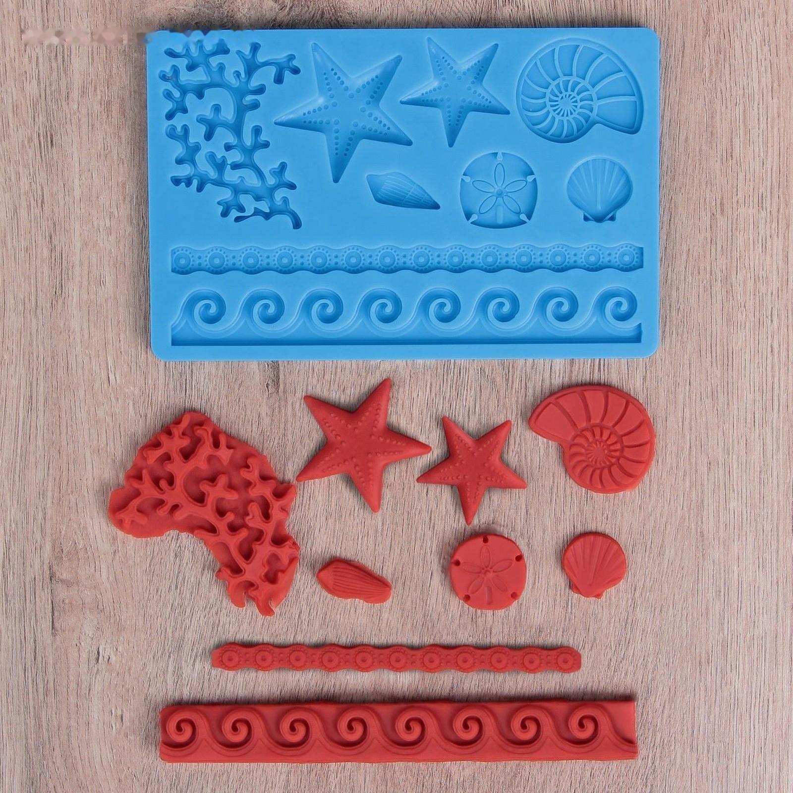 Молд «Морской узор», 19×12 см, цвет МИКС