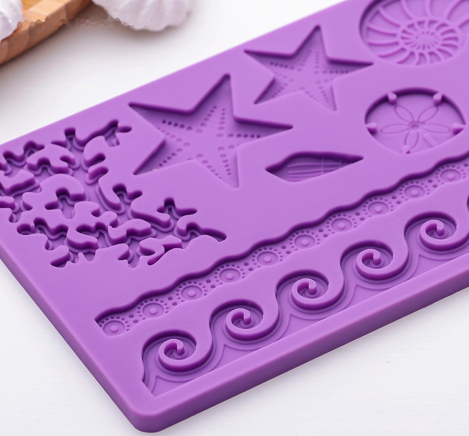 Молд «Морской узор», 19×12 см, цвет МИКС