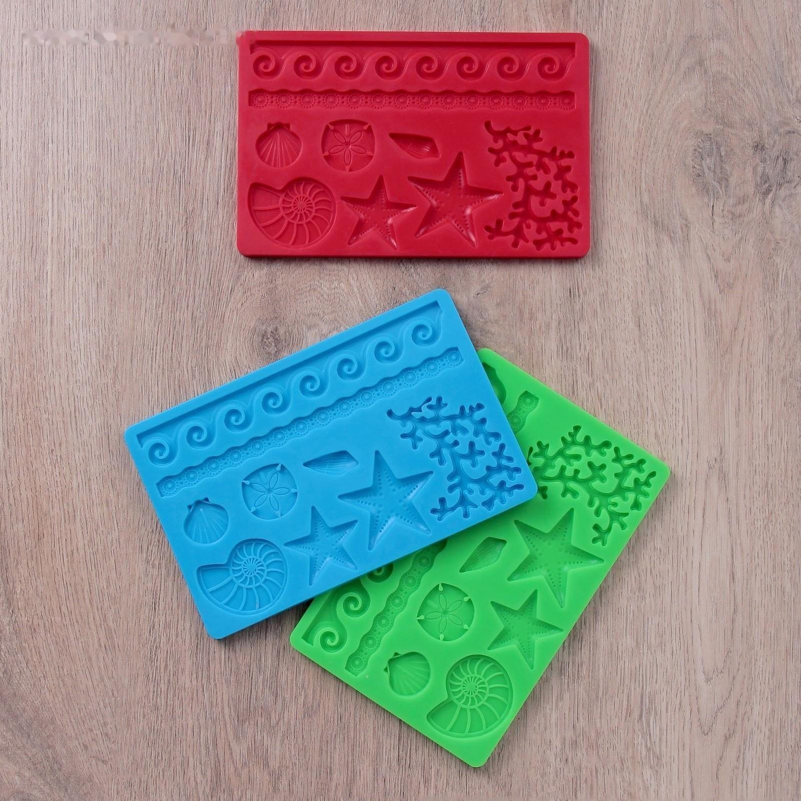 Молд «Морской узор», 19×12 см, цвет МИКС