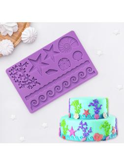 Молд «Морской узор», 19×12 см, цвет МИКС