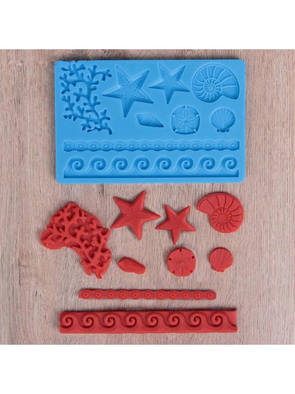 Молд «Морской узор», 19×12 см, цвет МИКС