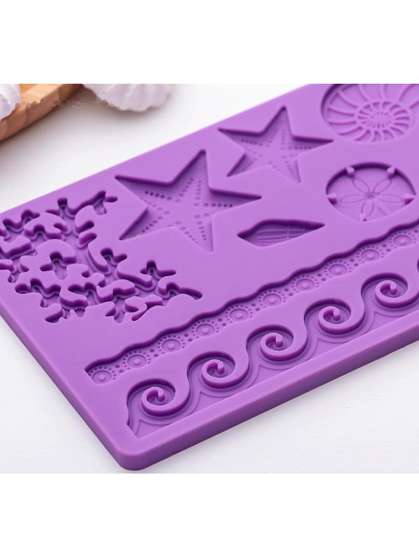 Молд «Морской узор», 19×12 см, цвет МИКС