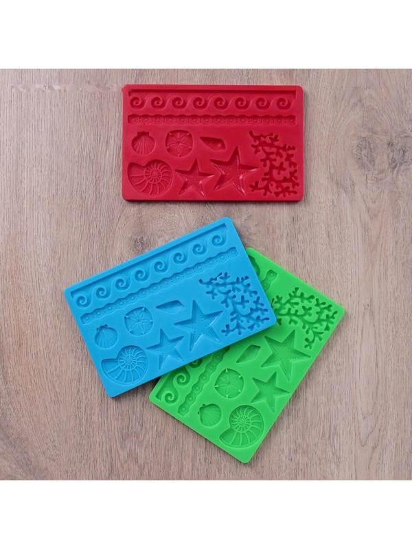 Молд «Морской узор», 19×12 см, цвет МИКС