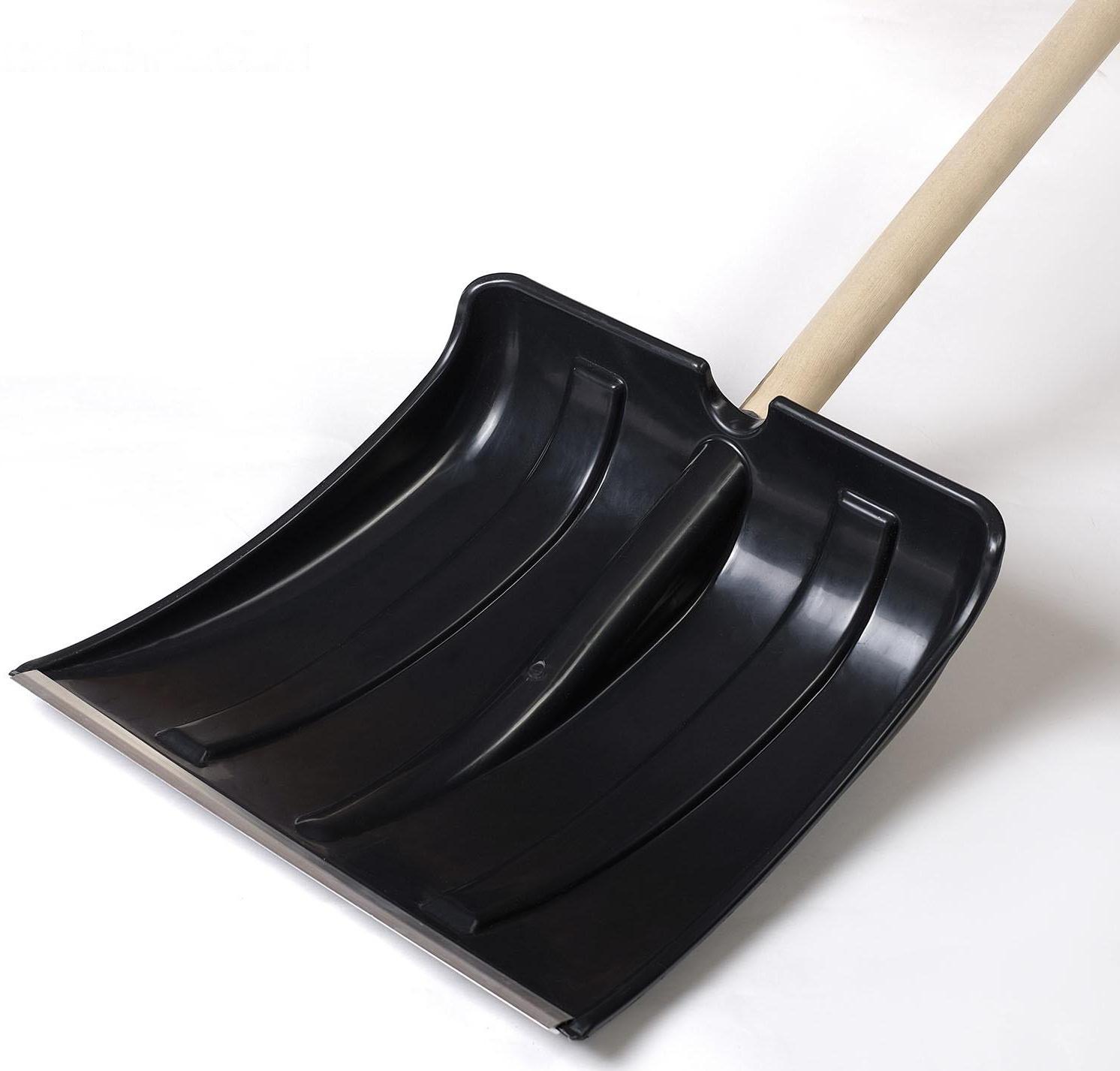 Лопата пластиковая, ковш 365 × 380 мм, с металлической планкой, с ручкой, «Витязь»