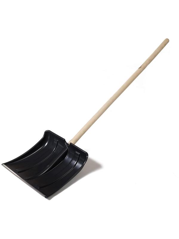 Лопата пластиковая, ковш 365 × 380 мм, с металлической планкой, с ручкой, «Витязь»