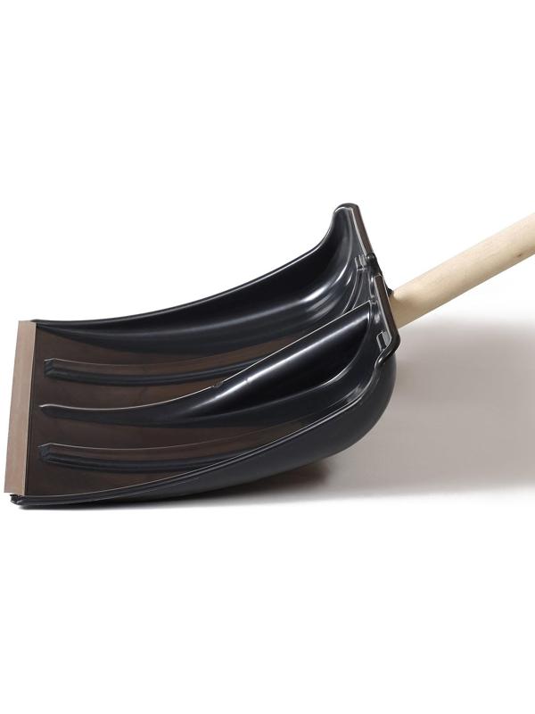 Лопата пластиковая, ковш 365 × 380 мм, с металлической планкой, с ручкой, «Витязь»