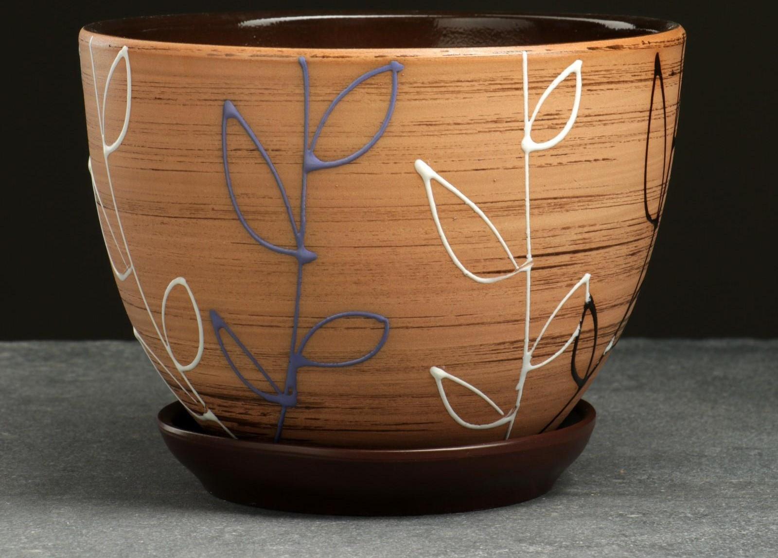 Горшок цветочный Ленок 2,4л с подставкой