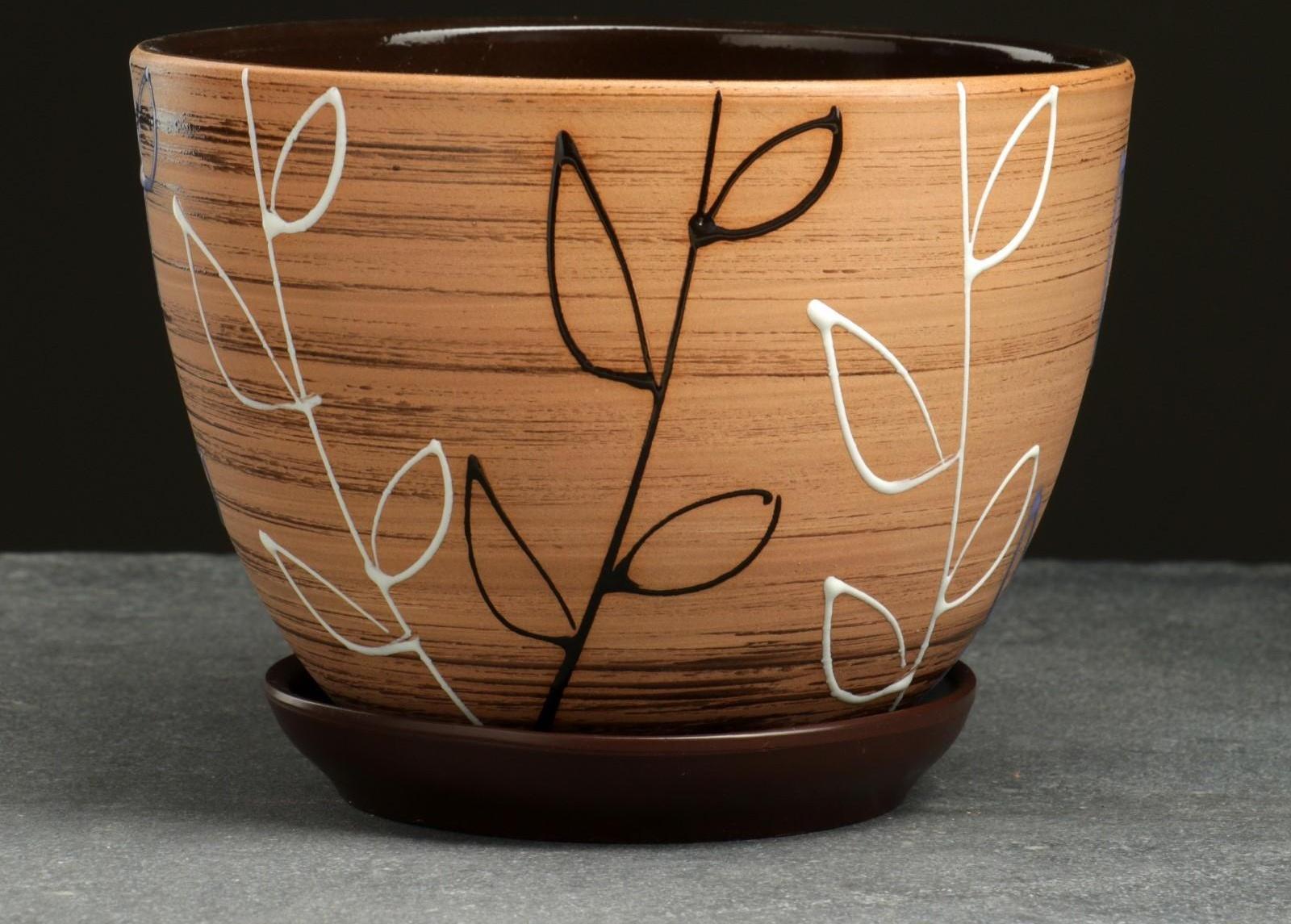 Горшок цветочный Ленок 2,4л с подставкой