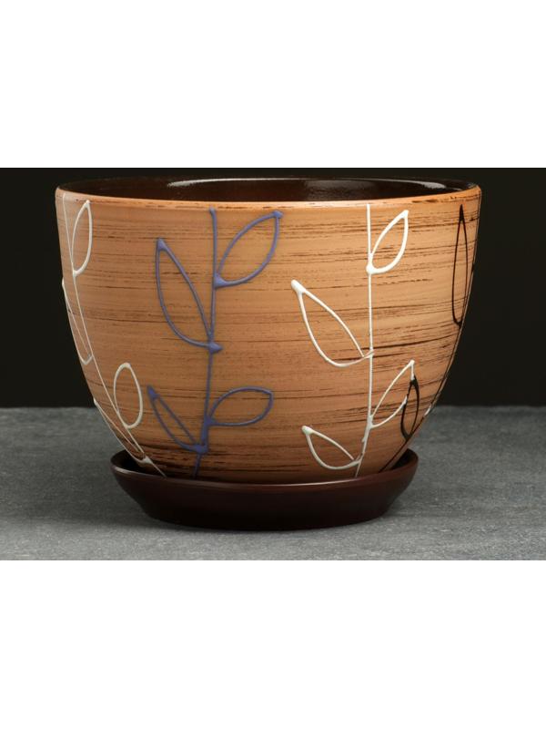 Горшок цветочный Ленок 2,4л с подставкой