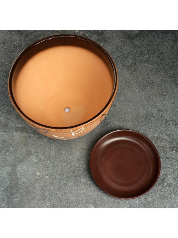 Горшок цветочный Ленок 2,4л с подставкой