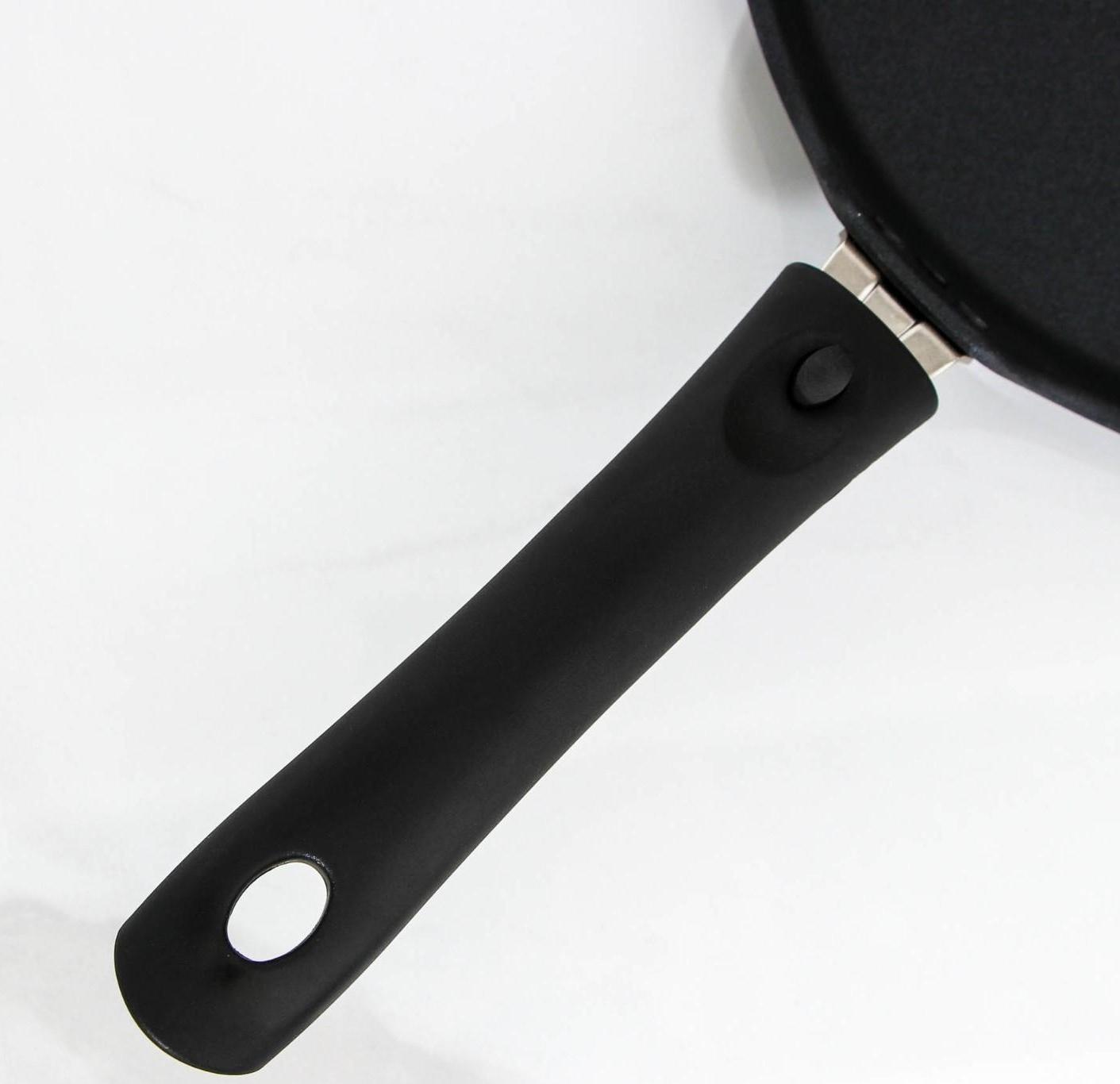 Сковорода блинная «Традиция», d=22 см, съёмная ручка, антипригарное покрытие, цвет чёрный