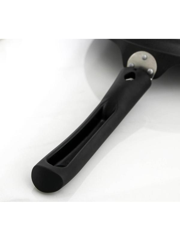 Сковорода блинная «Традиция», d=22 см, съёмная ручка, антипригарное покрытие, цвет чёрный