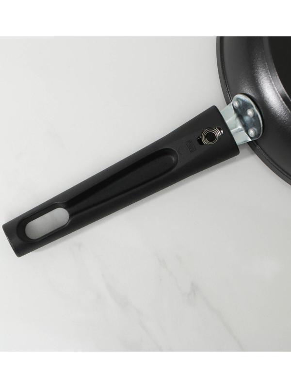 Сковорода «Традиция», d=22 см, съёмная ручка, антипригарное покрытие, цвет чёрный