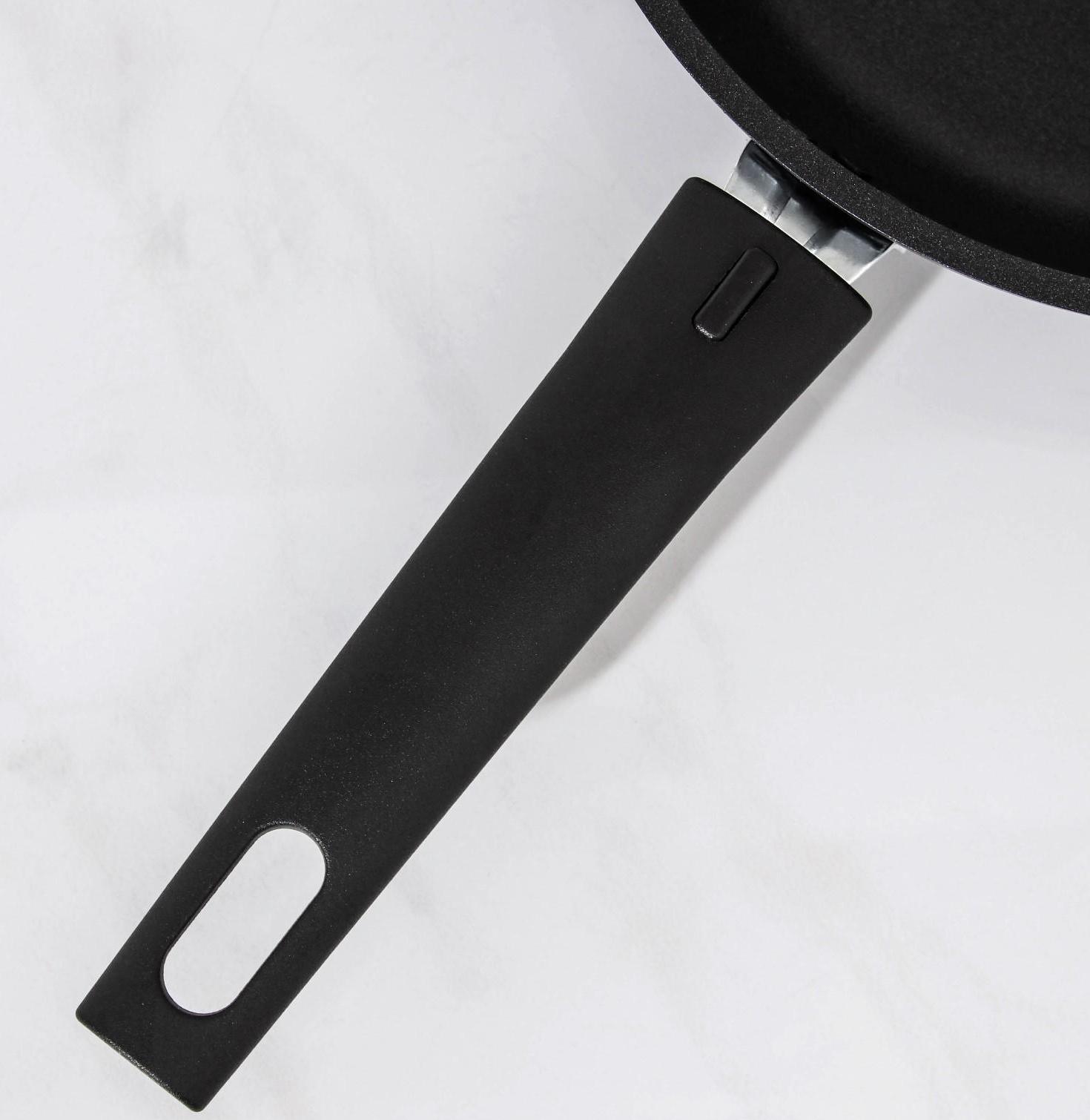 Сковорода «Традиция», d=24 см, съёмная ручка, антипригарное покрытие, цвет чёрный