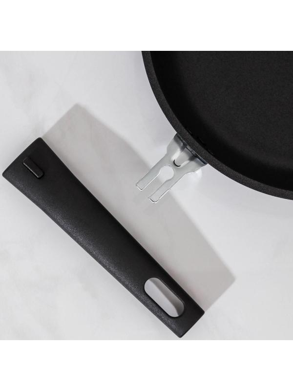 Сковорода «Традиция», d=26 см, съёмная ручка, антипригарное покрытие, цвет чёрный