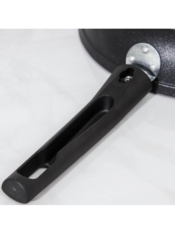 Сковорода «Традиция», d=26 см, съёмная ручка, антипригарное покрытие, цвет чёрный