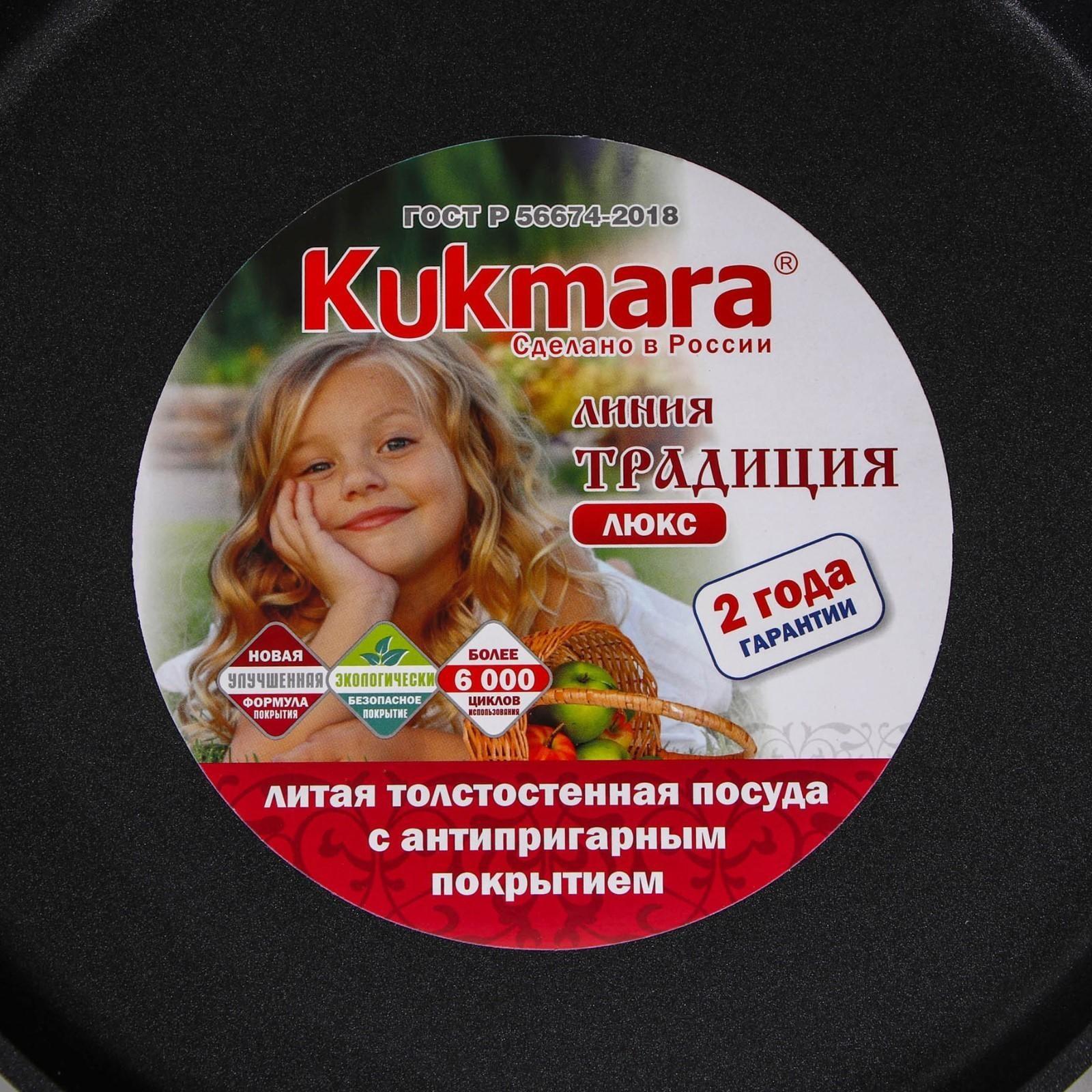 Сковорода блинная «Традиция», d=24 см, съёмная ручка, антипригарное покрытие, цвет чёрный