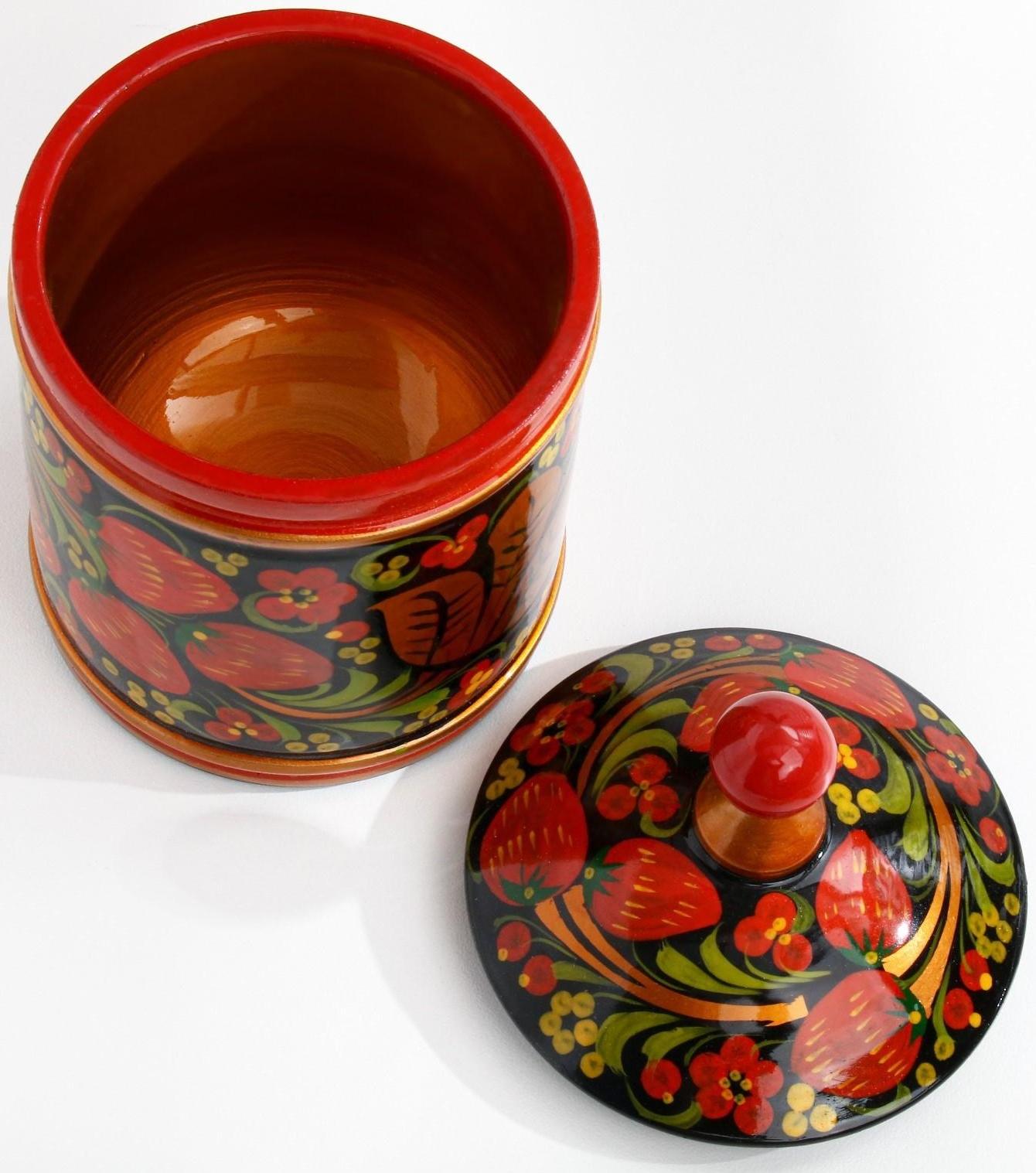 Кадочка, средняя, 9×14 см, хохлома, микс