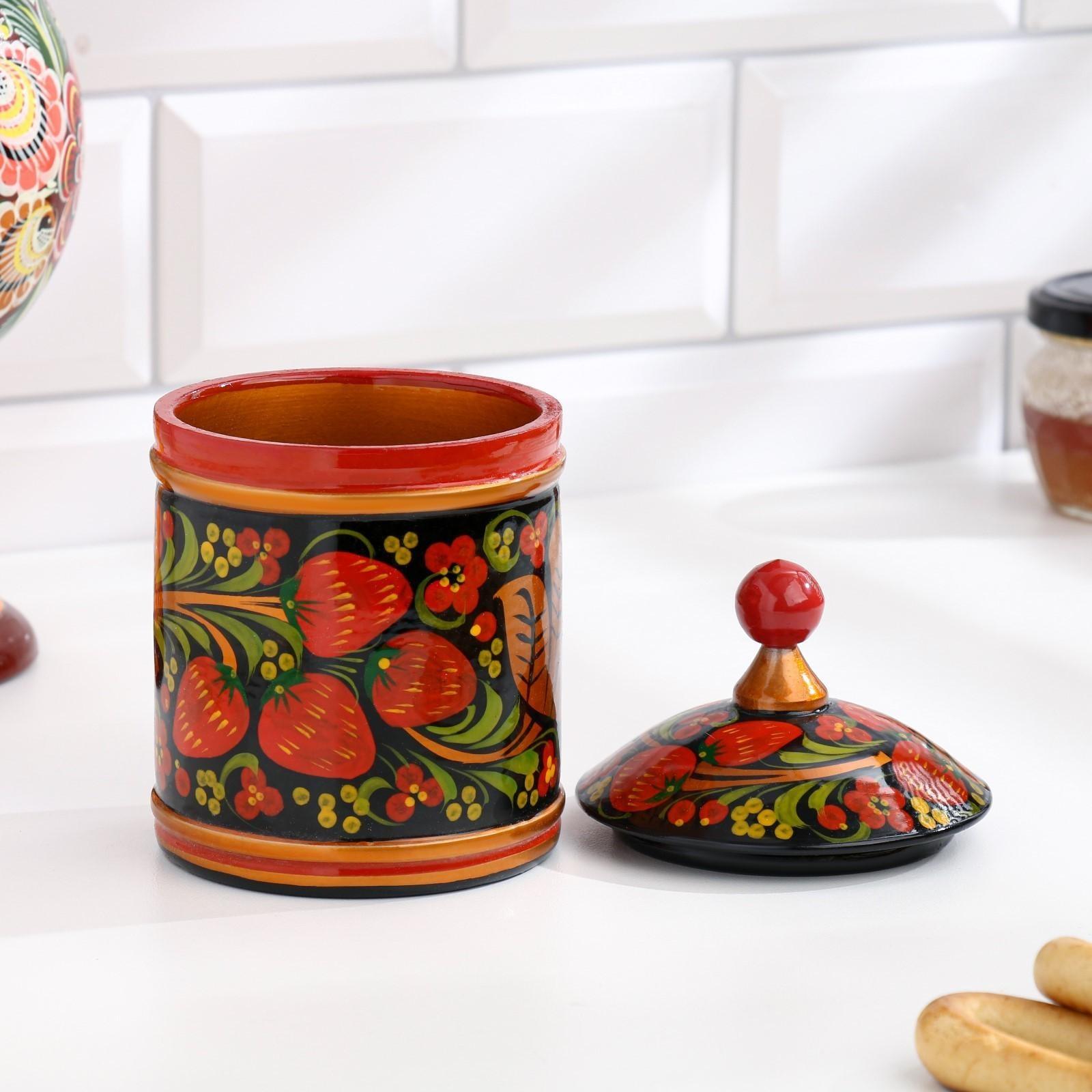 Кадочка, средняя, 9×14 см, хохлома, микс