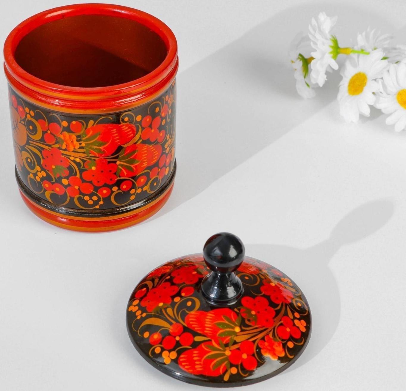 Кадочка, средняя, 9×14 см, хохлома, микс