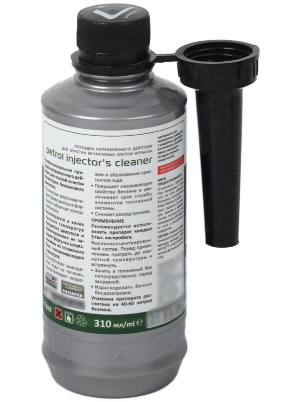 Очиститель инжекторов LAVR, присадка в бензин на 40-60 л, 310 мл, флакон Ln2109