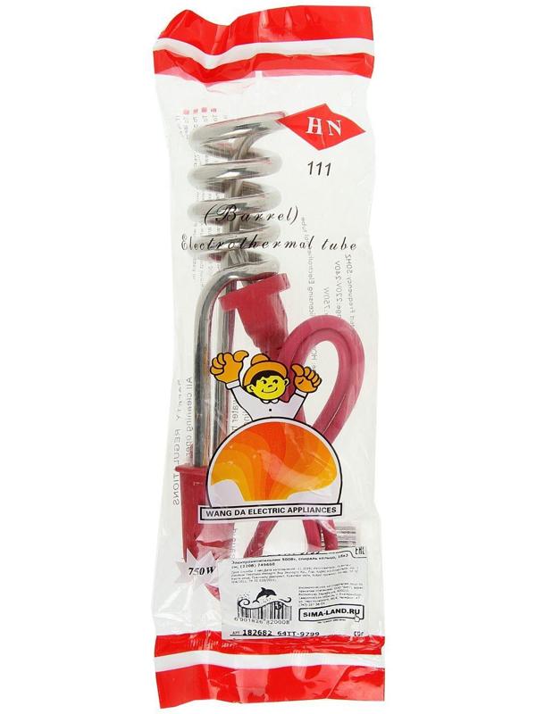 Электрокипятильник Luazon LEK 03, 500 Вт, спираль кольцо, 16х3 см, 220 В, красный