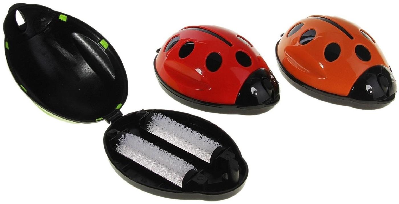 Щётка роликовая для коврового покрытия, 2 ролика, цвет МИКС