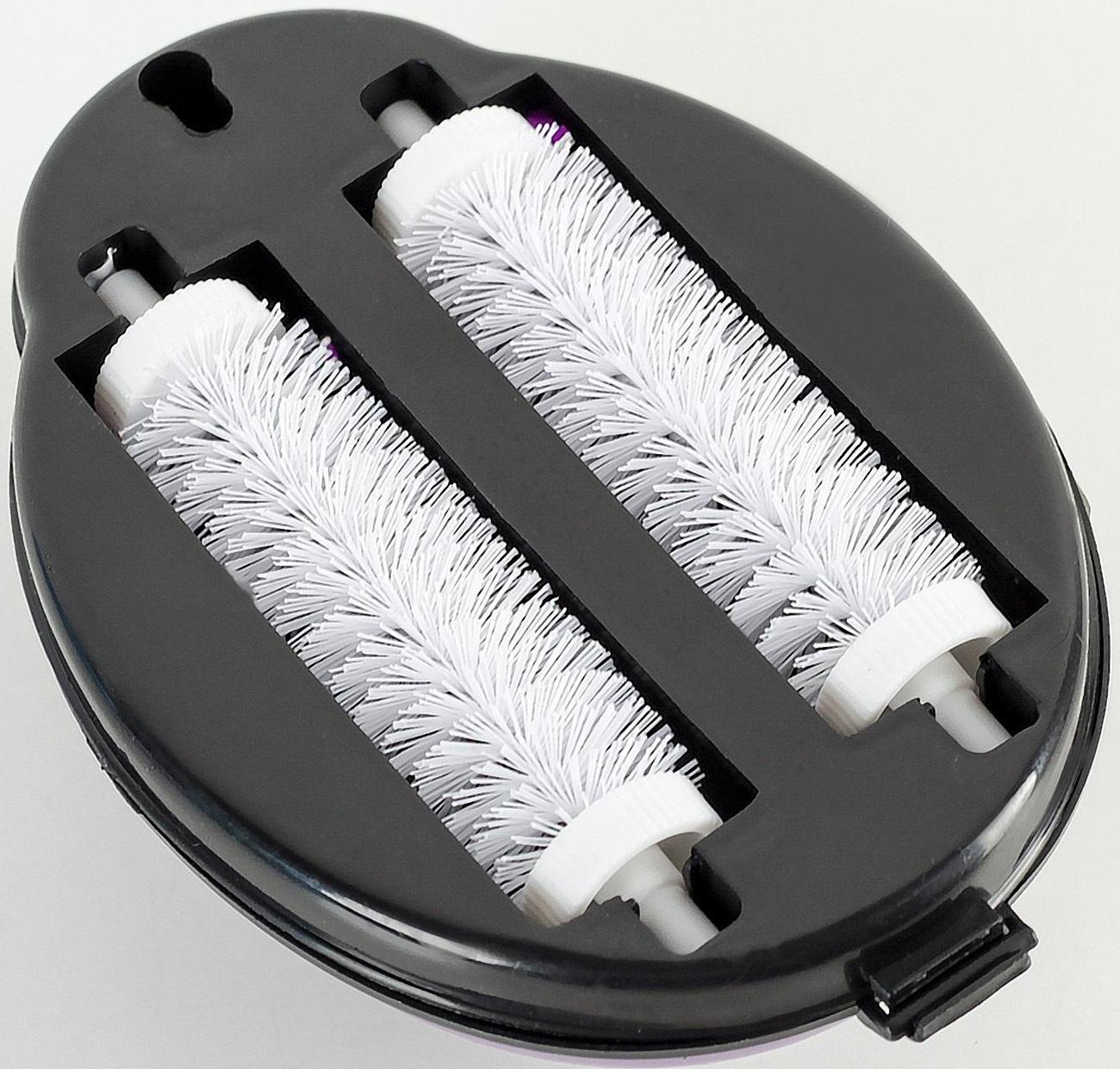 Щётка роликовая для коврового покрытия, 2 ролика, цвет МИКС