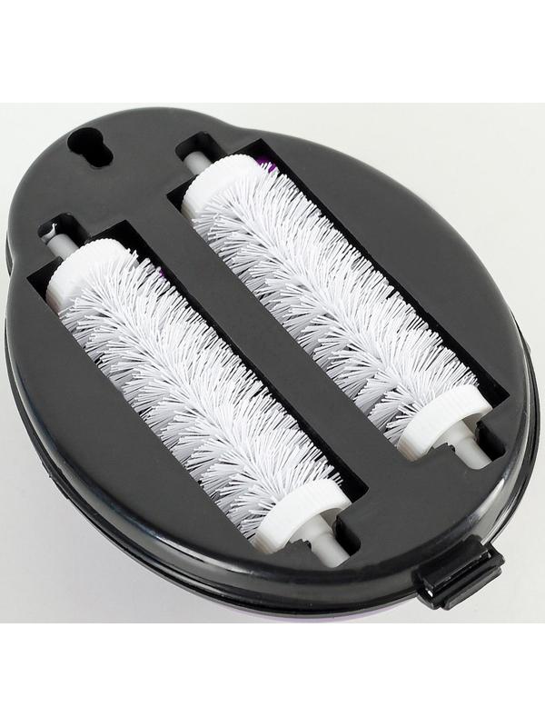 Щётка роликовая для коврового покрытия, 2 ролика, цвет МИКС