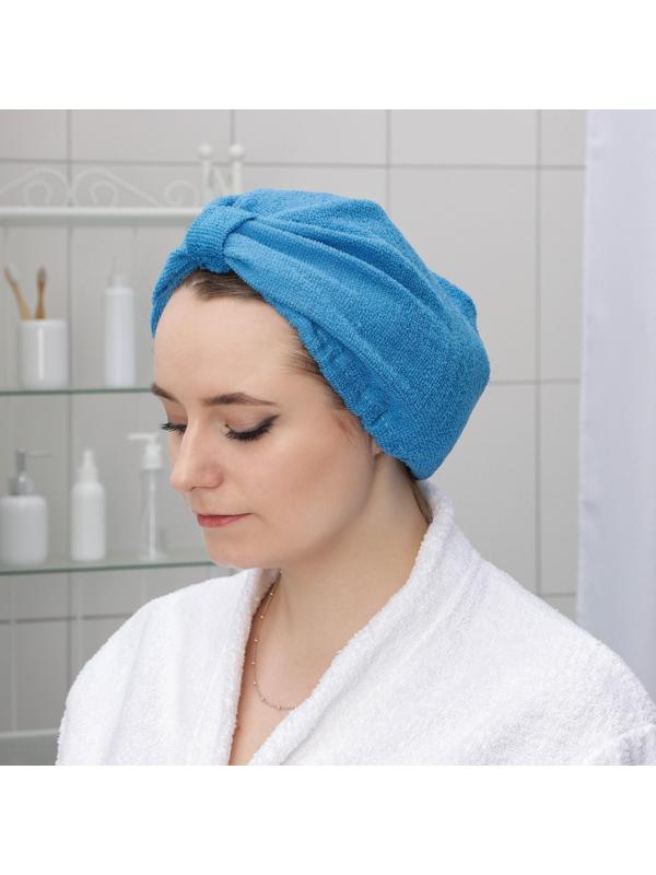 Чалма для сушки волос Доляна, микрофибра, цвет МИКС