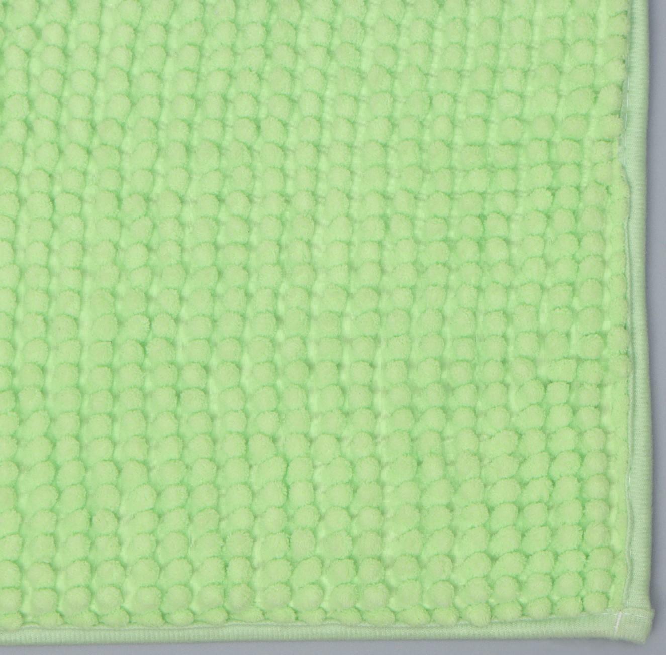 Коврик для ванной Доляна «Букли», 50×80 см, цвет зелёный