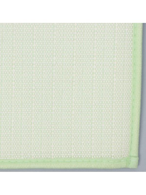 Коврик для ванной Доляна «Букли», 50×80 см, цвет зелёный