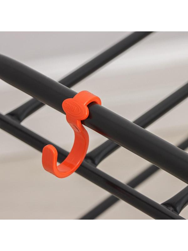 Подставка для обуви, 3 яруса, 65×30×48 см, цвет чёрный