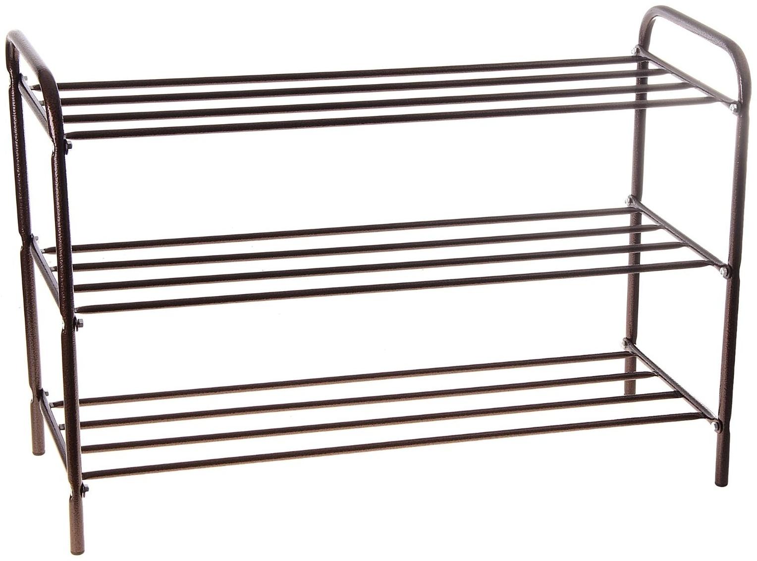 Подставка для обуви, 3 яруса, 87×30×48 см, цвет медный антик