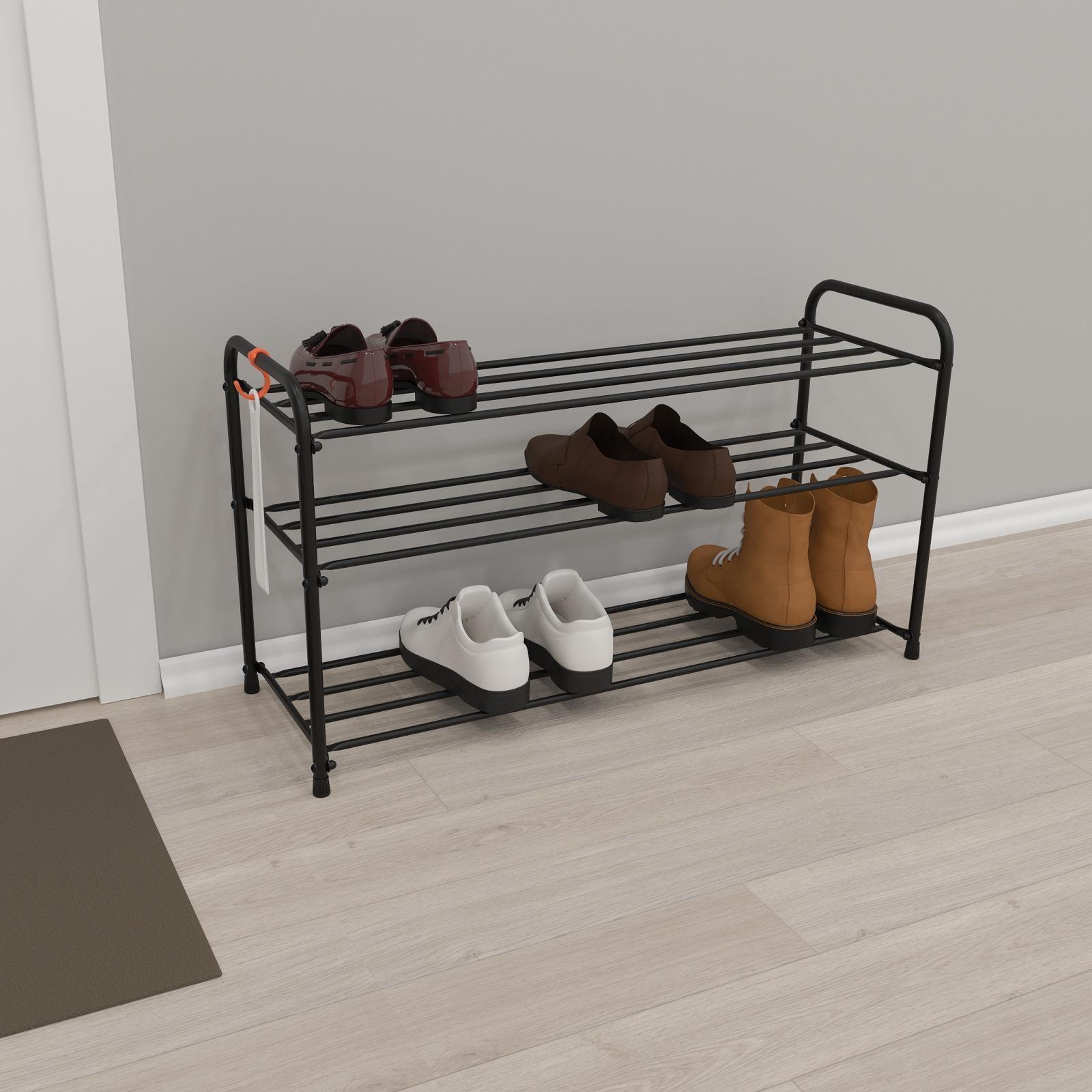 Подставка для обуви, 3 яруса, 87×30×48 см, цвет медный антик