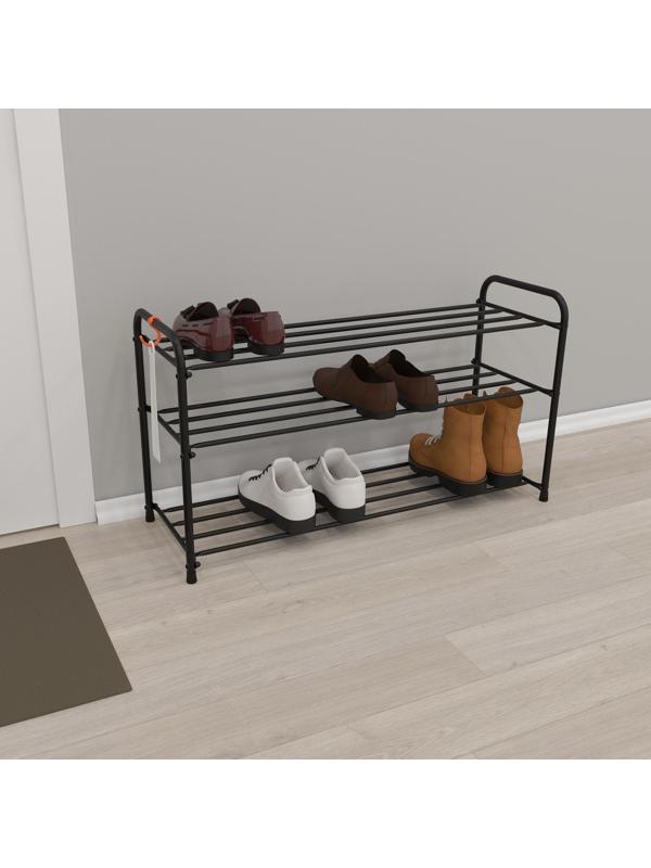 Подставка для обуви, 3 яруса, 87×30×48 см, цвет медный антик