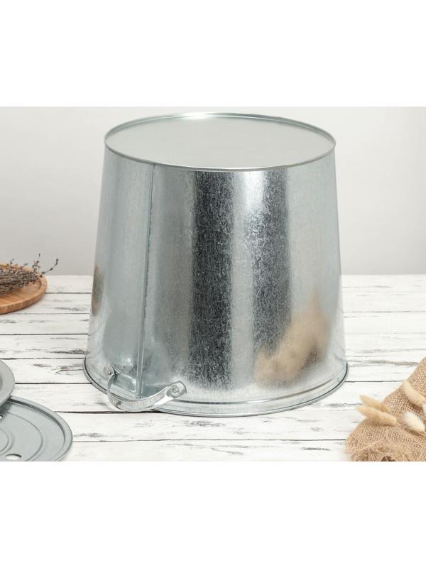 Бак для белья оцинкованный, 32 л, с решёткой, ГОСТ