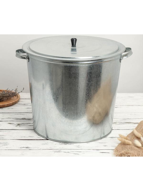 Бак для белья оцинкованный, 32 л, с решёткой, ГОСТ