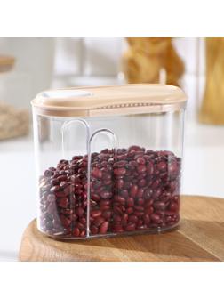 Ёмкость для сыпучих продуктов, 1 л с дозатором, цвет МИКС