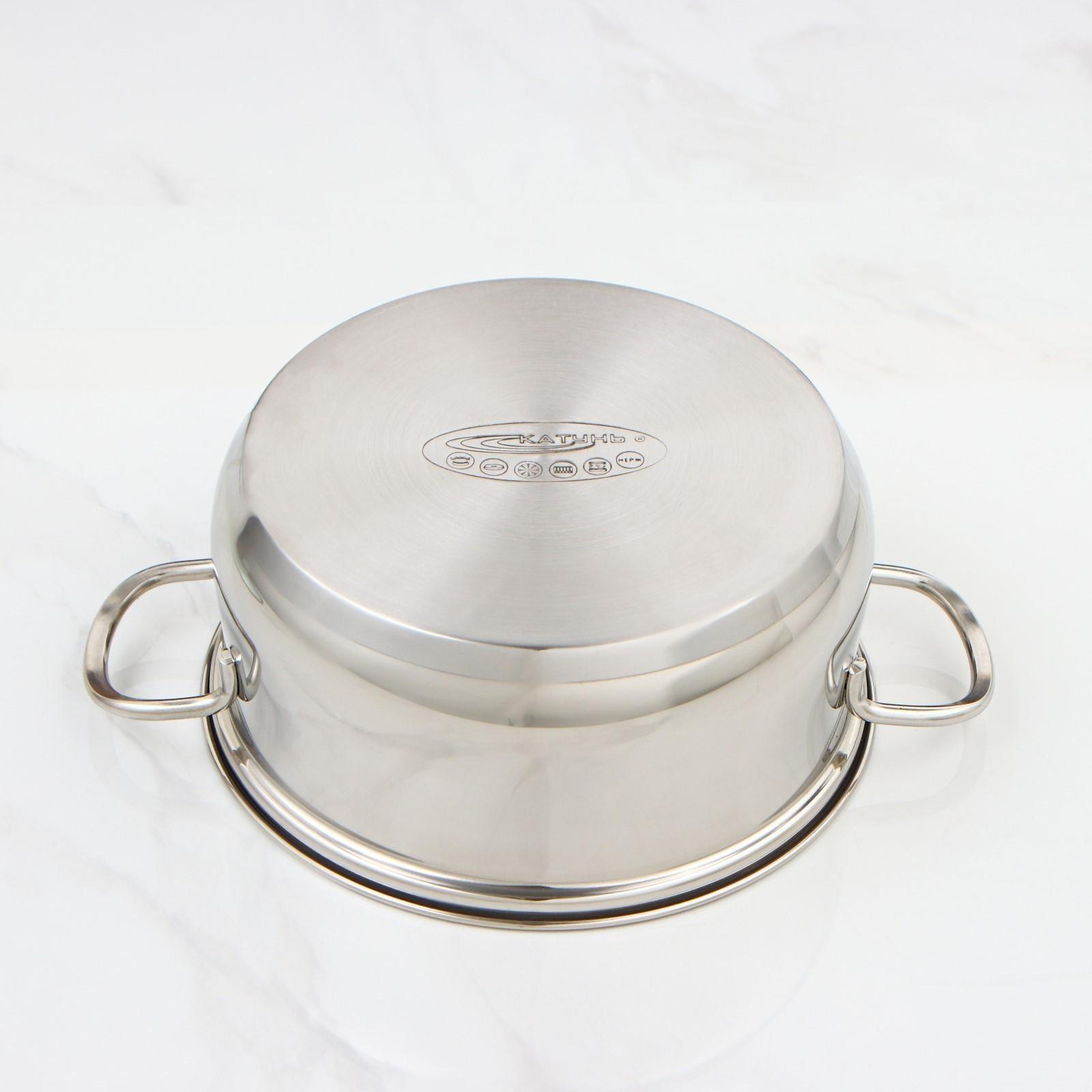 Кастрюля «Лира» 3,2 л, d=20 см, капсульное дно, стеклянная крышка, индукция